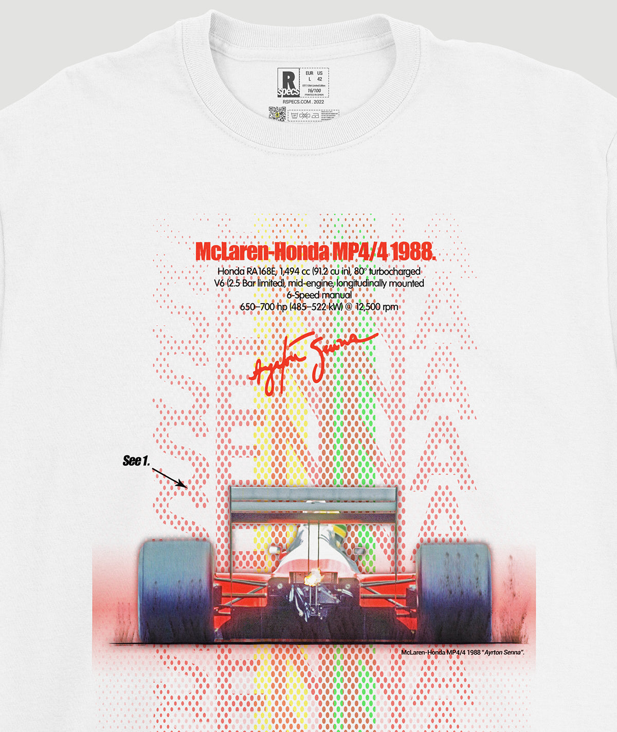 Camiseta “McLaren-Honda MP4/4 1988”