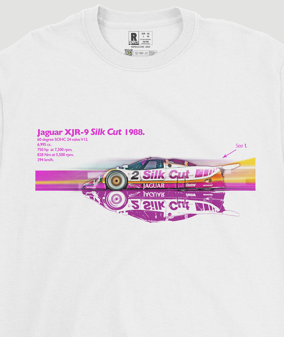 Camiseta “Jaguar XJR9 Silk Cut 1988 Fan Art Ed”
