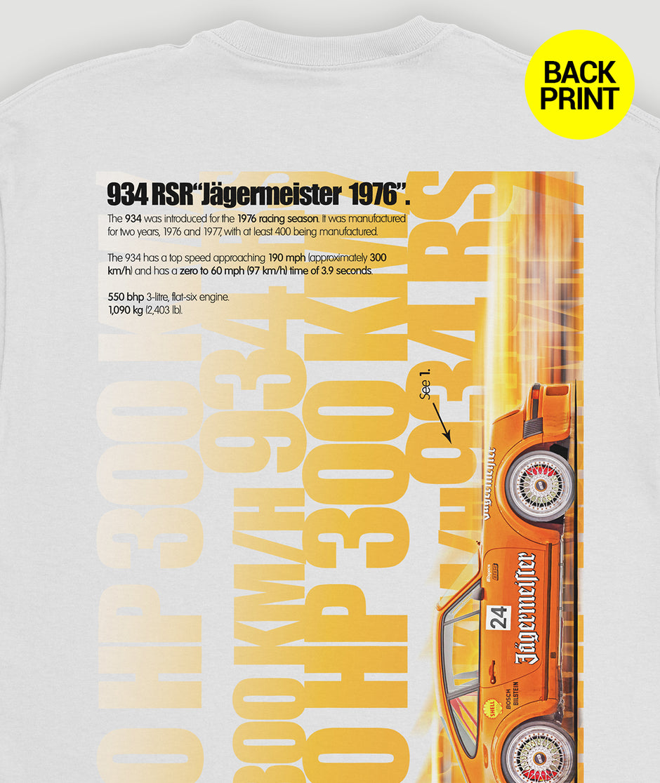 Camiseta BackPrint “934 RSR Jagermeister 76”