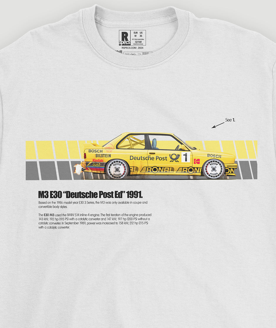 Camiseta “E30 Deutsche Post FanArt Ed”