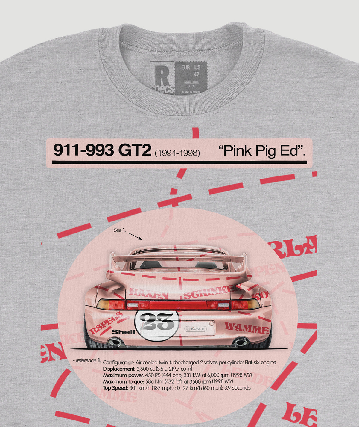 Sudadera “993 GT2 Rear Pink Pig”