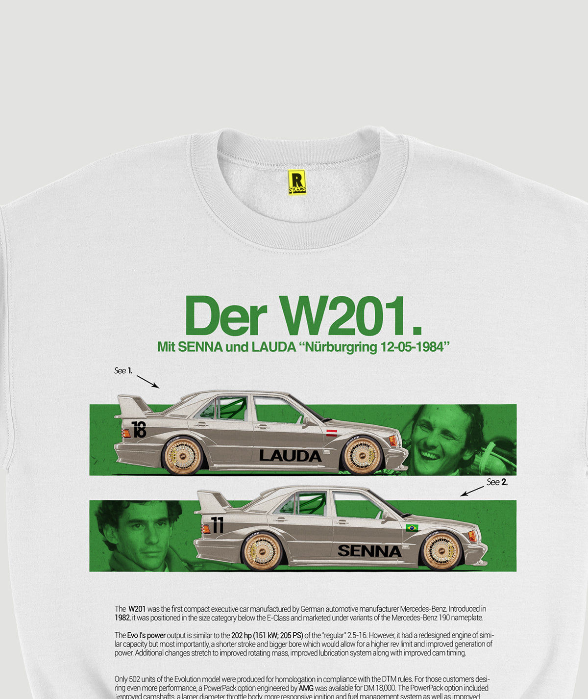 Sudadera “W201 SENNA-LAUDA”