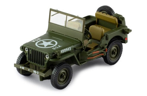1943 Jeep Willys Ejército Americano Verde Militar 1:43 IXO Models CLC567N