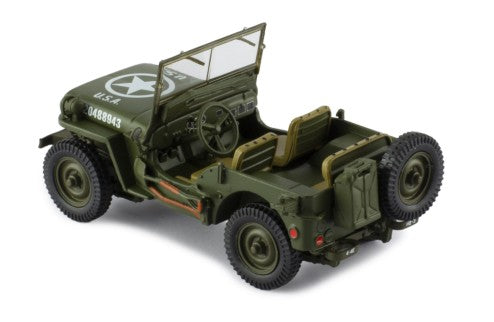1943 Jeep Willys Ejército Americano Verde Militar 1:43 IXO Models CLC567N