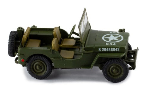 1943 Jeep Willys Ejército Americano Verde Militar 1:43 IXO Models CLC567N