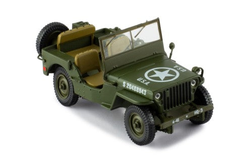 1943 Jeep Willys Ejército Americano Verde Militar 1:43 IXO Models CLC567N