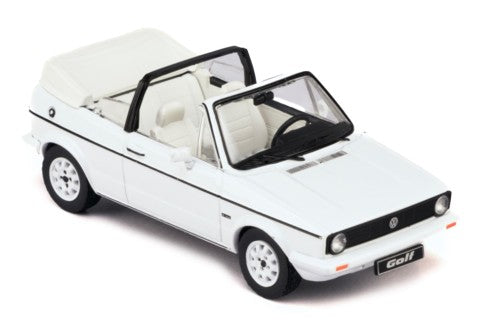 1981 Volkswagen VW Golf MK I Convertible Blanco 1:43 IXO Models CLC590N.22