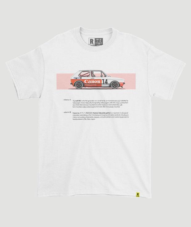 Camiseta “Golf Mk1 GTI Canon-Porsche”