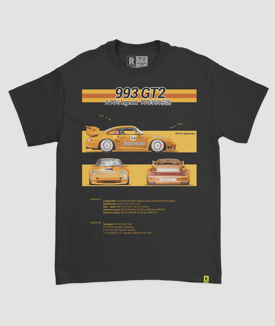 Camiseta “993 GT2 Jägermeister Sides”