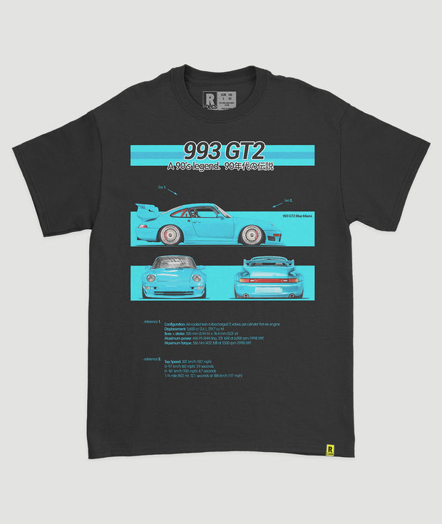Camiseta “993 GT2 Miami Blue”