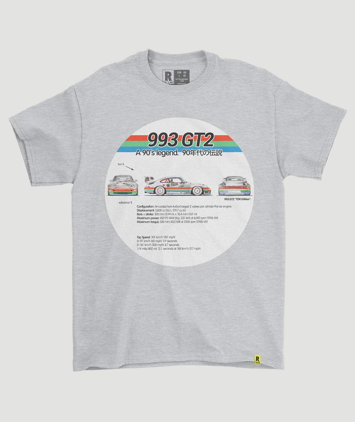 Camiseta “993 GT2 TDK Circle”