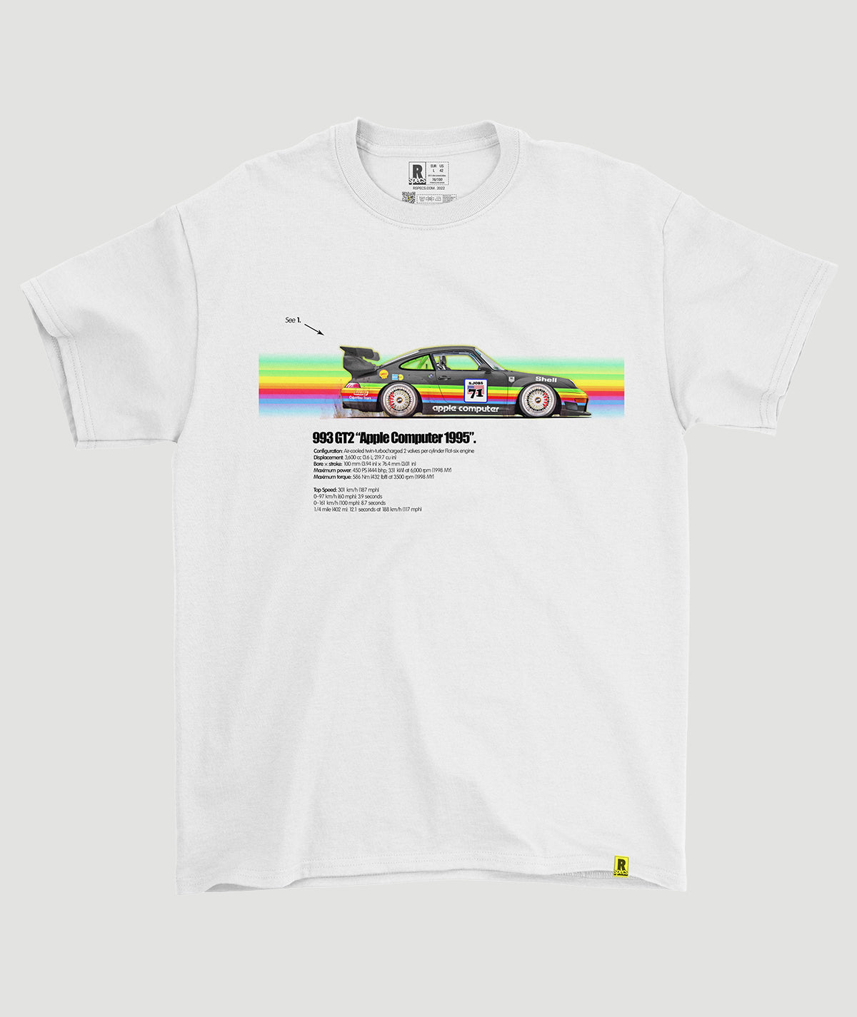 Camiseta “993 GT2 Black Apple Computer 1995”