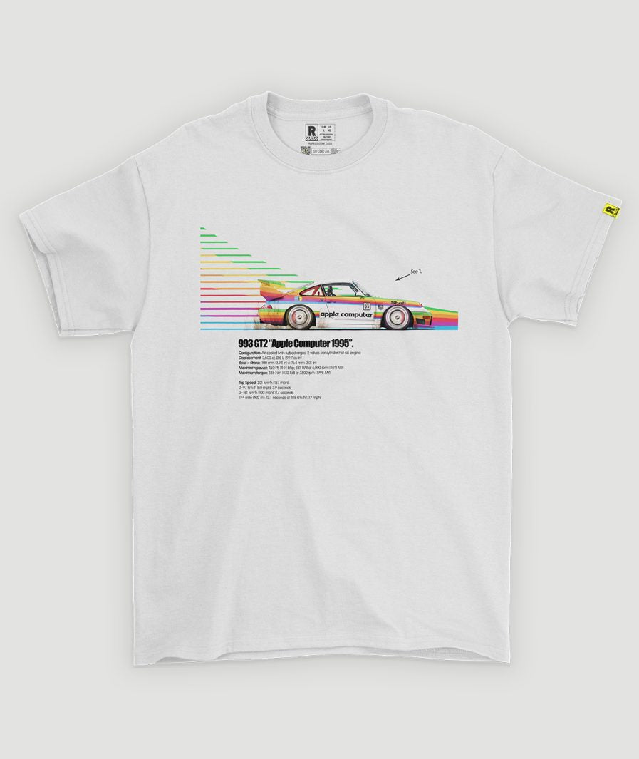 Camiseta Blanca “993 GT2 Apple Computer 1995”