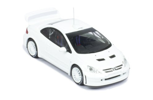 2003 Peugeot 307 WRC + Cuatro Ruedas y Alerón Extra Blanco 1:43 IXO Models MDCS030