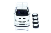 2003 Peugeot 307 WRC + Cuatro Ruedas y Alerón Extra Blanco 1:43 IXO Models MDCS030
