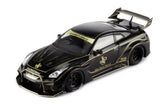 2019 Nissan 35GT RR JSP LB-Silhouette Works GT RHD Jon Player Special Negro/Dorado 1:43 IXO Models MOC330.22
