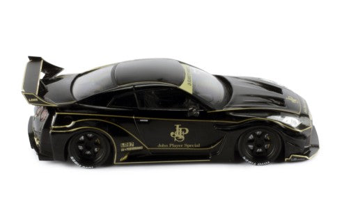 2019 Nissan 35GT RR JSP LB-Silhouette Works GT RHD Jon Player Special Negro/Dorado 1:43 IXO Models MOC330.22