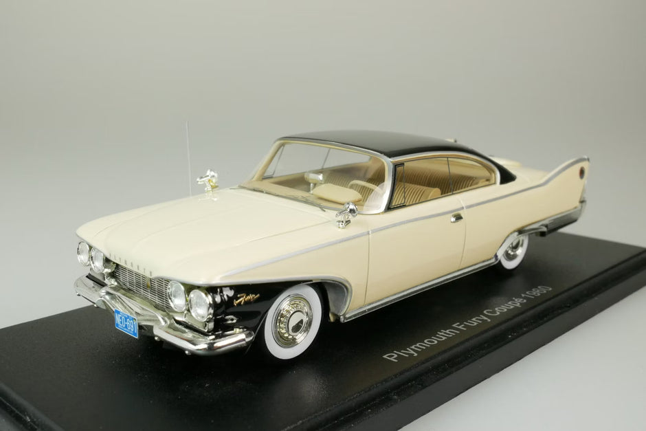 1960 Plymouth Fury Coupe Beige/Negro 1:43 NEO Scale Models 44691