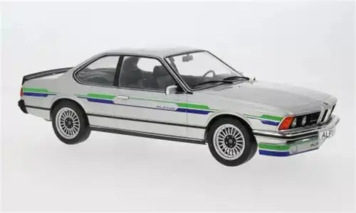 1980 BMW Alpina B7 Turbo (E24) Plateado Decorado 1:18 MC Group 18234