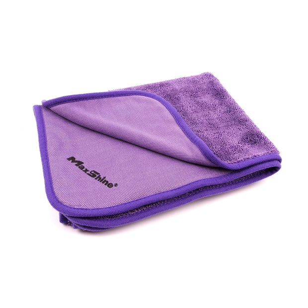 Maxshine 600GSM Toalla de Secado de Bucle Simple Trenzado Púrpura