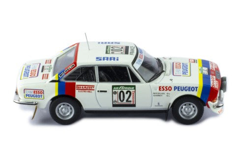 1978 Peugeot 504 Coupe V6 Nº02 Nicolas/Gamet Ganador Rallye Costa de Marfil 1:43 IXO Models RAC417A.22