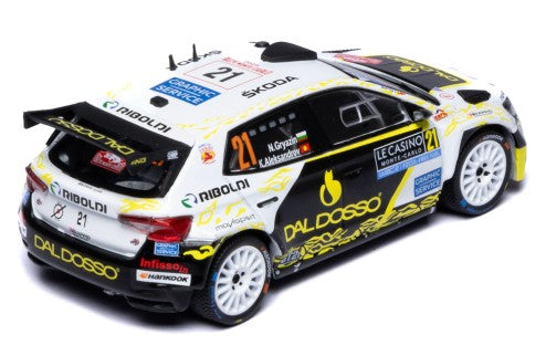 2025 Skoda Fabia RS Rally2 Nº21 N.Gryazin/K.Aleksandrov Rally de Montecarlo WRC2 1:43 IXO Models RAM977.22