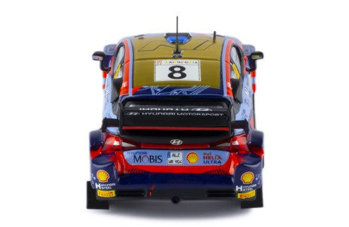 2022 Hyundai i20 N Rally1 Nº8 Tänak/Järveoja Ganador Rally Italia Cerdeña 1:43 IXO Models RAM853.22