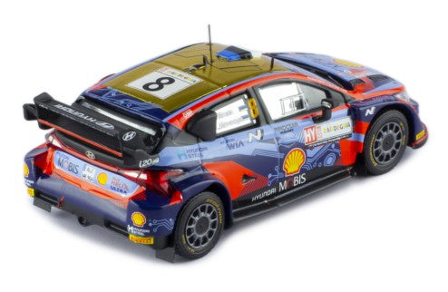 2022 Hyundai i20 N Rally1 Nº8 Tänak/Järveoja Ganador Rally Italia Cerdeña 1:43 IXO Models RAM853.22