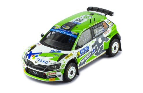 2022 Skoda Fabia Rally2 Evo N20 Lindholm/Hamalainen Rallye Finlandia 1:43 IXO Models RAM863BLQ.22