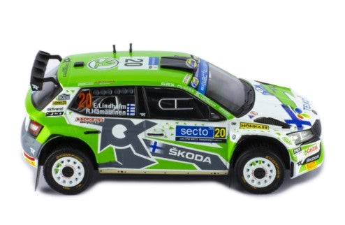 2022 Skoda Fabia Rally2 Evo N20 Lindholm/Hamalainen Rallye Finlandia 1:43 IXO Models RAM863BLQ.22