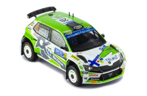 2022 Skoda Fabia Rally2 Evo N20 Lindholm/Hamalainen Rallye Finlandia 1:43 IXO Models RAM863BLQ.22