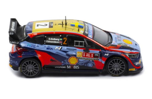 2022 Hyundai i20 N Rally 1 Nº2 Solberg/Edmondson Rally Ypres 1:43 IXO Models RAM875.22