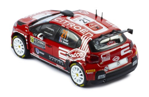 2023 Citroen C3 Rally2 Nº21 Rossel/Dunand Rally Monte Carlo 1:43 IXO Models RAM887.22