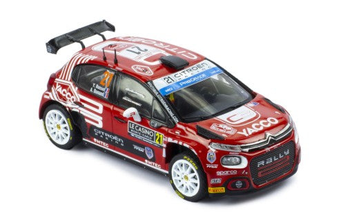 2023 Citroen C3 Rally2 Nº21 Rossel/Dunand Rally Monte Carlo 1:43 IXO Models RAM887.22
