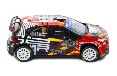 2023 Citroen C3 Rally2 Nº22 Lefebvre/Malfoy Rally Monte Carlo 1:43 IXO Models RAM888.22