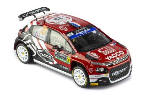 2024 Citroen C3 Rally2 Nº20 Rossel/Dunand Rally Monte Carlo 1:43 IXO Models RAM916.22