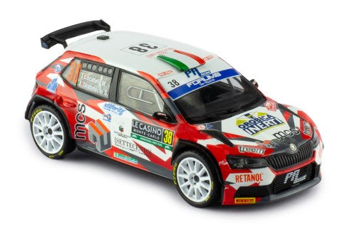 2024 Skoda Fabia Rally2 Nº38 Locatelli/Tiraboschi Rally Monte Carlo 1:43 IXO Models RAM921SPLQ.22