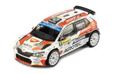 2022 Skoda Fabia Rally2 EVO Nº4 Kopecký/Hloušek Ganador Rally Barum Zlin 1:43 IXO Models RAM936LQ.22