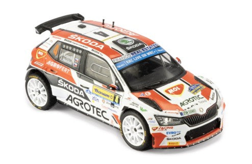 2022 Skoda Fabia Rally2 EVO Nº4 Kopecký/Hloušek Ganador Rally Barum Zlin 1:43 IXO Models RAM936LQ.22