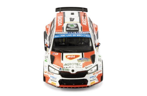 2022 Skoda Fabia Rally2 EVO Nº4 Kopecký/Hloušek Ganador Rally Barum Zlin 1:43 IXO Models RAM936LQ.22