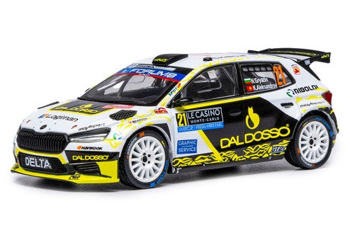 2025 Skoda Fabia RS Rally2 Nº21 N.Gryazin/K.Aleksandrov Rally de Montecarlo WRC2 1:43 IXO Models RAM977.22