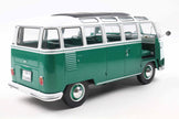 1962 Volkswagen VW T1 Samba Bus Verde/Blanco 1:18 Solido S1813403