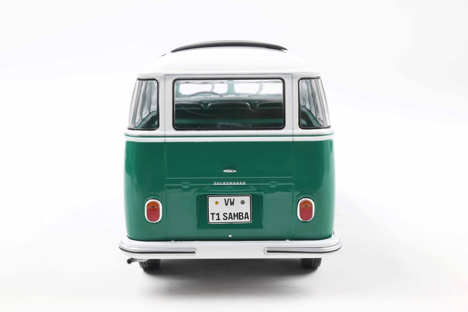 1962 Volkswagen VW T1 Samba Bus Verde/Blanco 1:18 Solido S1813403