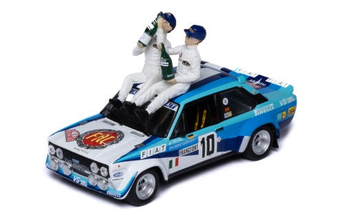 1980 Fiat 131 Abarth Nº10 W.Röhrl/C.Geistdörfer Ganadores Rally Monte Carlo + Figuras 1:43 IXO Models SPRM002-80