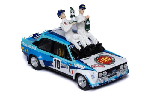 1980 Fiat 131 Abarth Nº10 W.Röhrl/C.Geistdörfer Ganadores Rally Monte Carlo + Figuras 1:43 IXO Models SPRM002-80