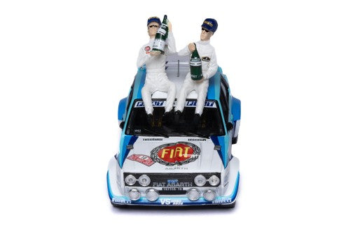 1980 Fiat 131 Abarth Nº10 W.Röhrl/C.Geistdörfer Ganadores Rally Monte Carlo + Figuras 1:43 IXO Models SPRM002-80