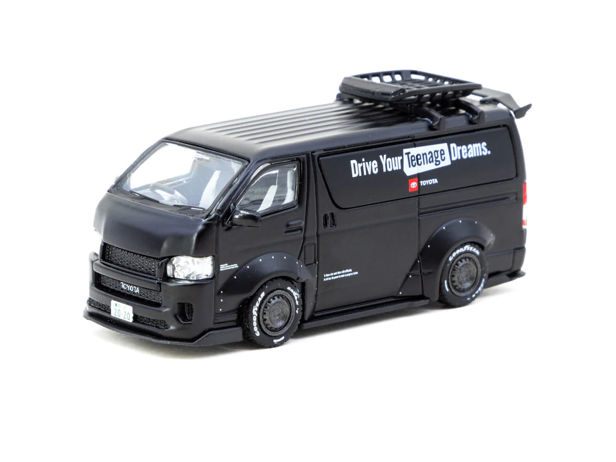 2004 Toyota Hiace Widebody Negro 164 Tarmac T64-038-TO