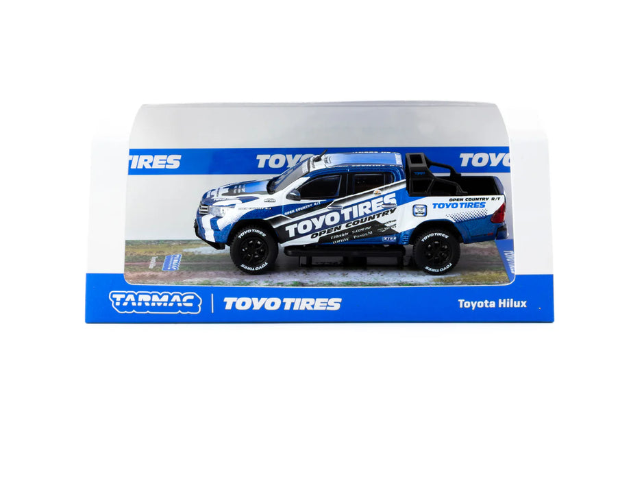 2015 Toyota Hilux Toyo Tires Azul/Blanco 164 Tarmac T64-041-TOYO