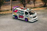 1995 Toyota Hiace Wagon Custom Furgoneta de Reparto de Coca-Cola Multicolor 164 Tarmac T64-078-CC