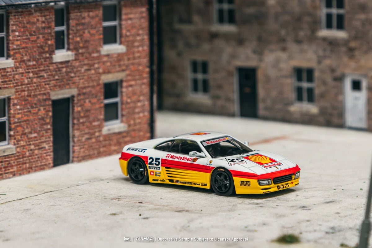 1994 Ferrari 348 Challenge Italia GT Nº25 Oscar Larrauri Blanco/Amarillo/Rojo 164 IXO-Tarmac T64-082-94IGT25